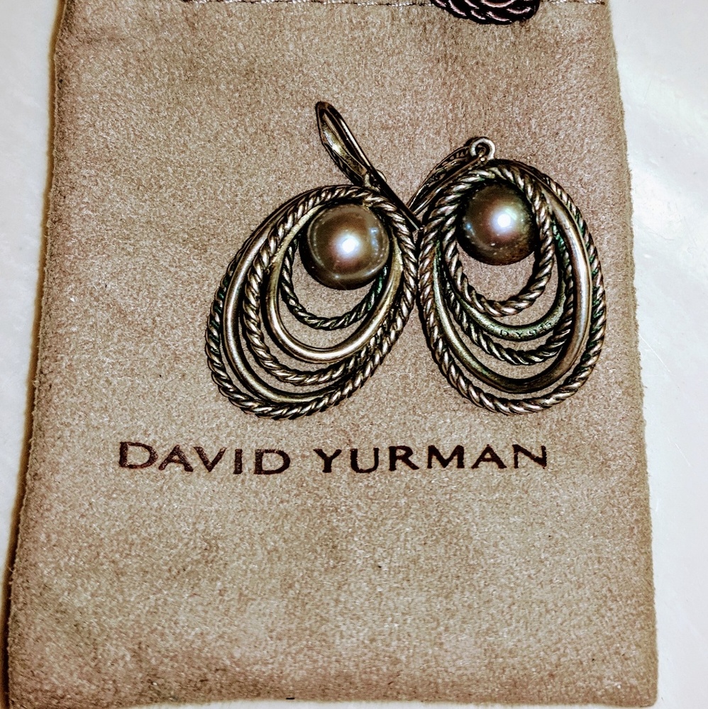 David Yurman Tahitian Pearl Earrings